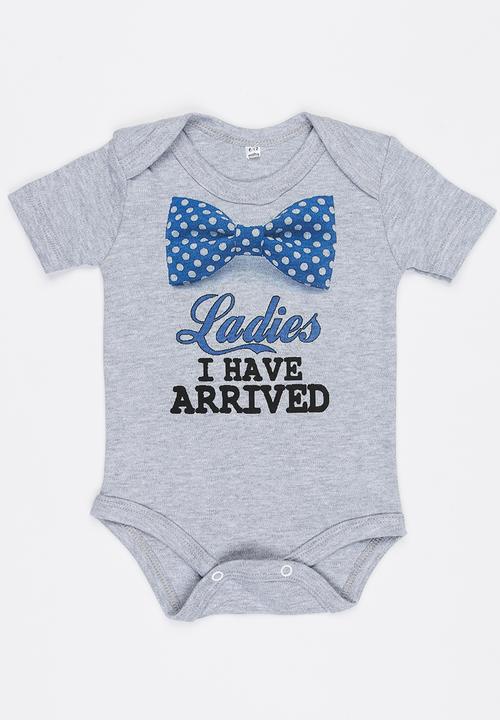 Funky Shop - Slogan Baby Grow Grey