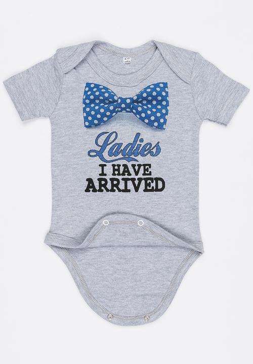 Funky Shop - Slogan Baby Grow Grey