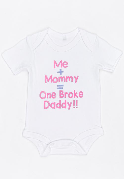 Funky Shop - Slogan Baby Grow White