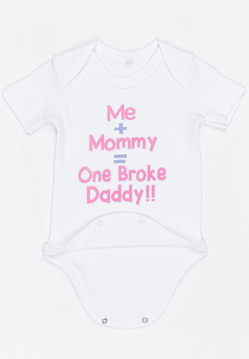 Funky Shop - Slogan Baby Grow White