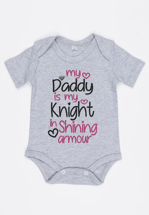 Funky Shop - Slogan Baby Grow Grey
