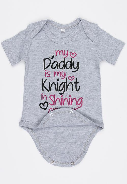 Funky Shop - Slogan Baby Grow Grey