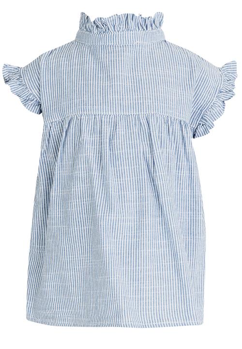 Name It - Ruffle Neck Blouse Pale Blue