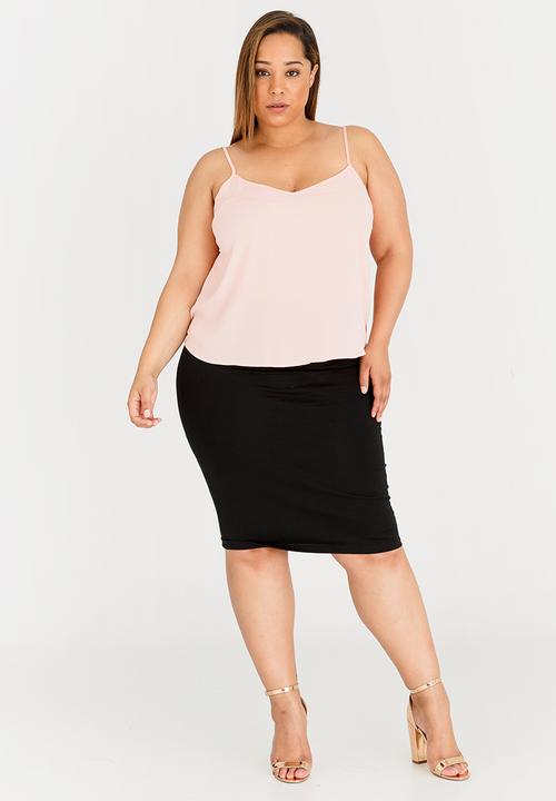 STYLE REPUBLIC PLUS - V-neck Cami Mid Pink