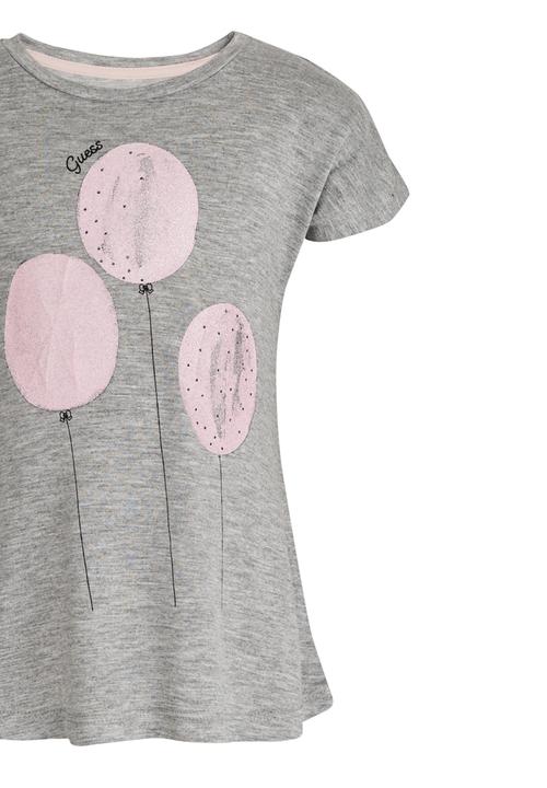 GUESS - Oversized Balloon Printed Top Pale Grey