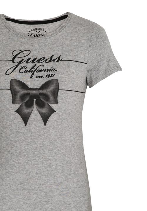 GUESS - Printed Bow Tee Pale Grey