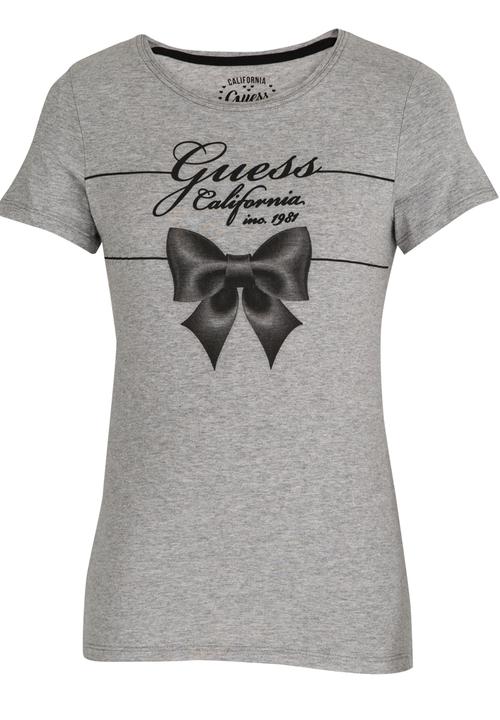 GUESS - Printed Bow Tee Pale Grey