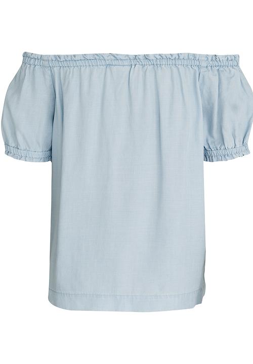 Name It - Bardot Blouse Pale Blue