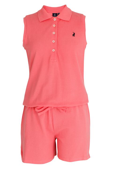 pink polo jumpsuit