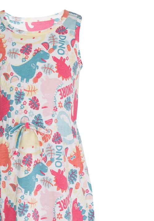 Twin Clothing - Dino Printed Dress Multi-colour