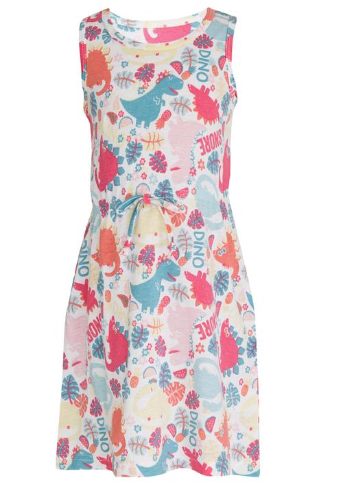 Twin Clothing - Dino Printed Dress Multi-colour