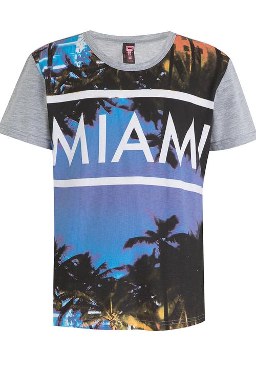 Twin Clothing - Printed Boys Tee Grey Melange