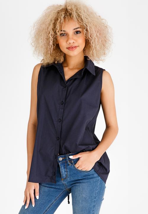 STYLE REPUBLIC - Lace-up Shirt Navy