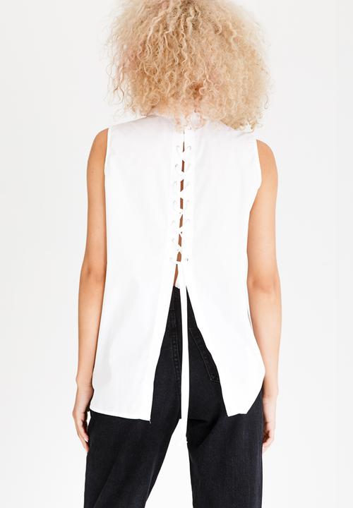 STYLE REPUBLIC - Lace-up Shirt White
