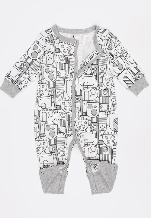 Pop Candy - Printed Sleepsuit Grey