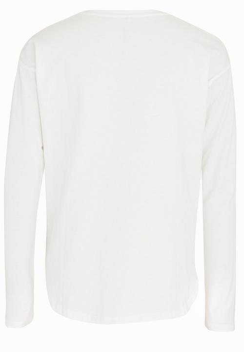 Name It - Printed Boxy Tee White