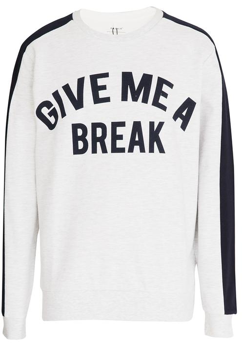 Name It - Printed Sweat Top Grey Melange