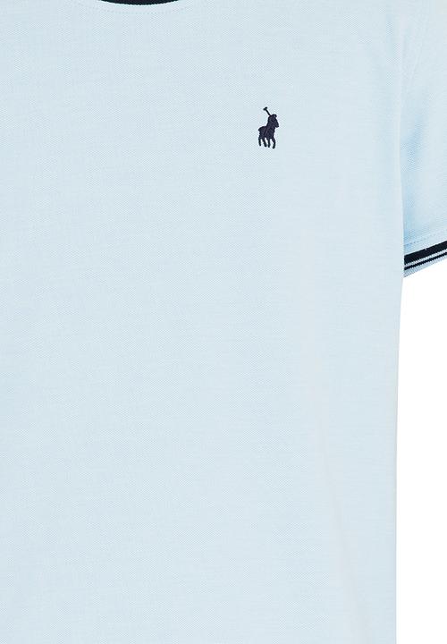 POLO - Pique SS Crew Neck Pale Blue