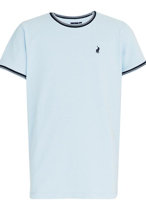 POLO - Pique SS Crew Neck Pale Blue