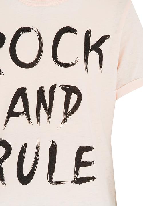 Name It - Printed Boxy Tee Pale Pink