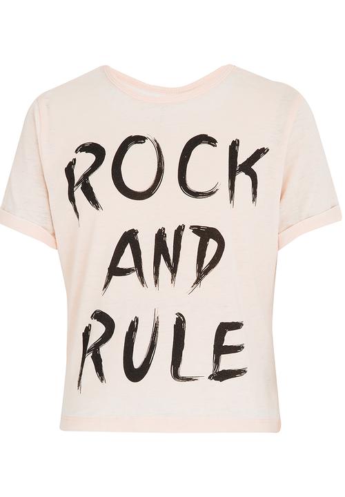 Name It - Printed Boxy Tee Pale Pink