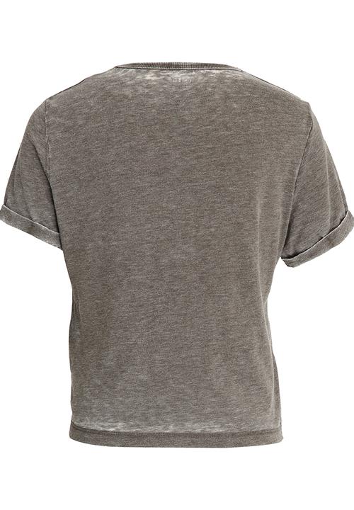Name It - Printed Boxy Tee Grey