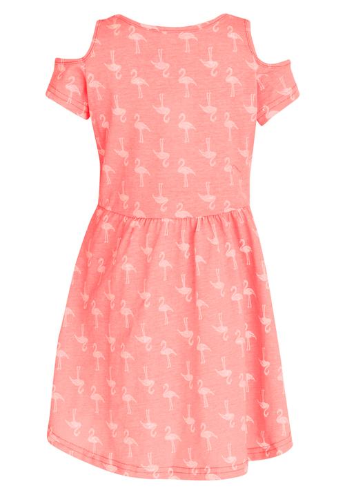 Twin Clothing - Flamingo Printed Dress Coral