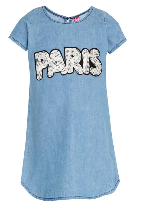 Twin Clothing - Babydoll Denim Dress Mid Blue