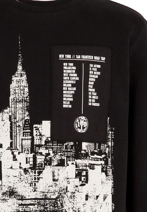 Name It - Printed Sweat Top Black