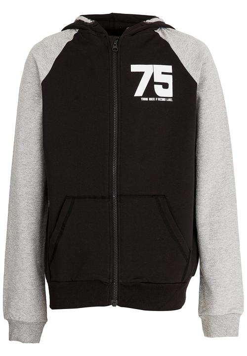 Name It - Contrast Hoodie Black