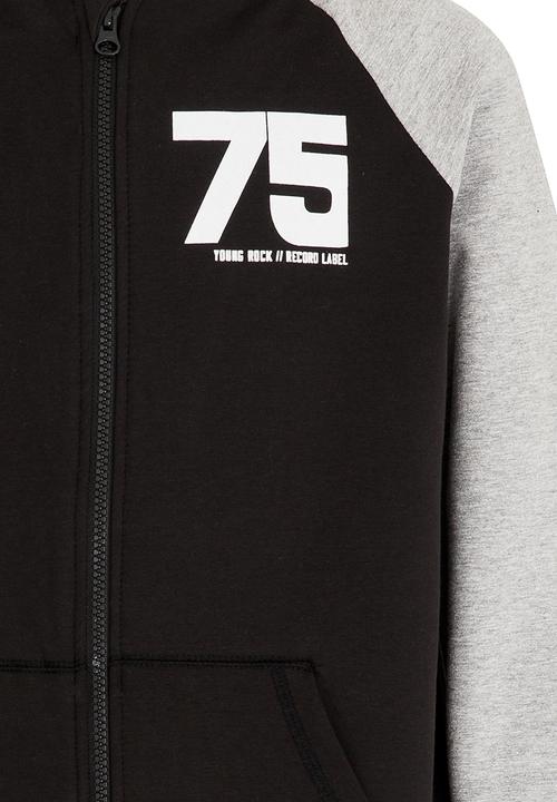 Name It - Contrast Hoodie Black