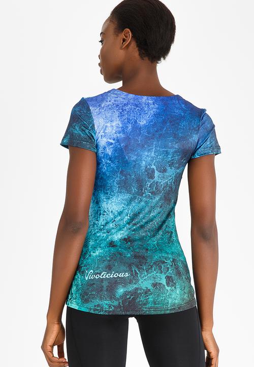 Vivolicious - Follow Your Dreams Pro Cool V-neck Tee Blue