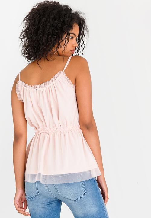 STYLE REPUBLIC - Mesh Tier Cami Pale Pink
