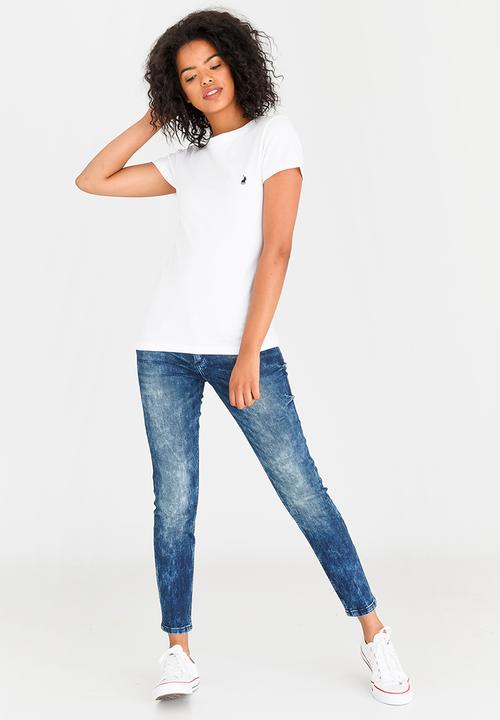 POLO - Allie Short Sleeve Pony Tee White