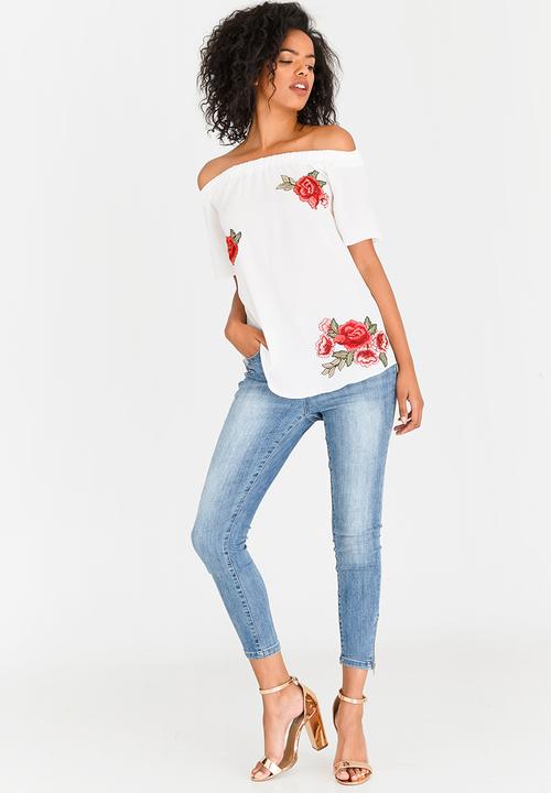 cath.nic - Embroidered Marilyn Blouse Cream