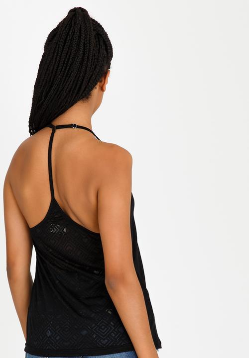 Lizzy - Aira Styled Strappy Vest Black