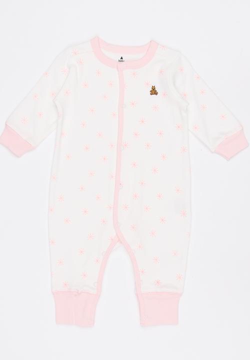 Pop Candy - Printed Sleepsuit White