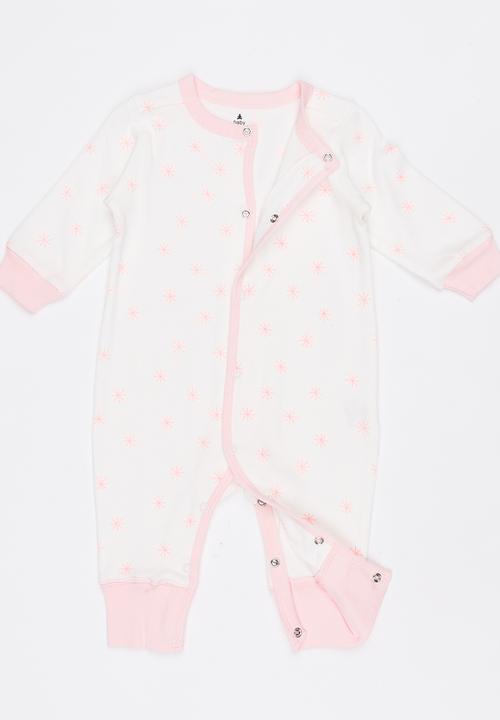 Pop Candy - Printed Sleepsuit White