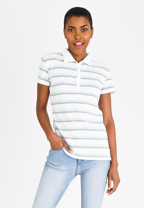 JEEP - Short Sleeve Stripe Golfer White