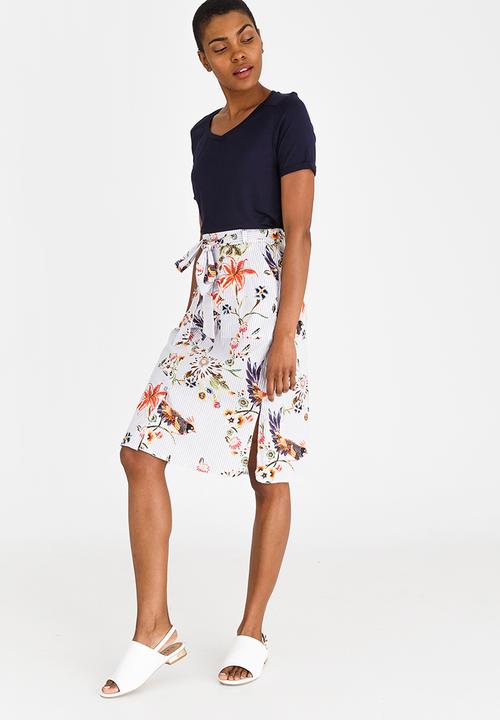 cath.nic - Tie Waist Printed Skirt Multi-colour