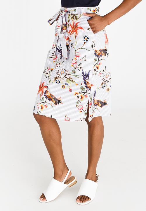 cath.nic - Tie Waist Printed Skirt Multi-colour