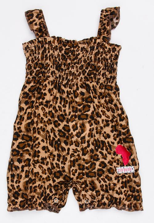Eco Punk - Animal Print Romper Multi-colour