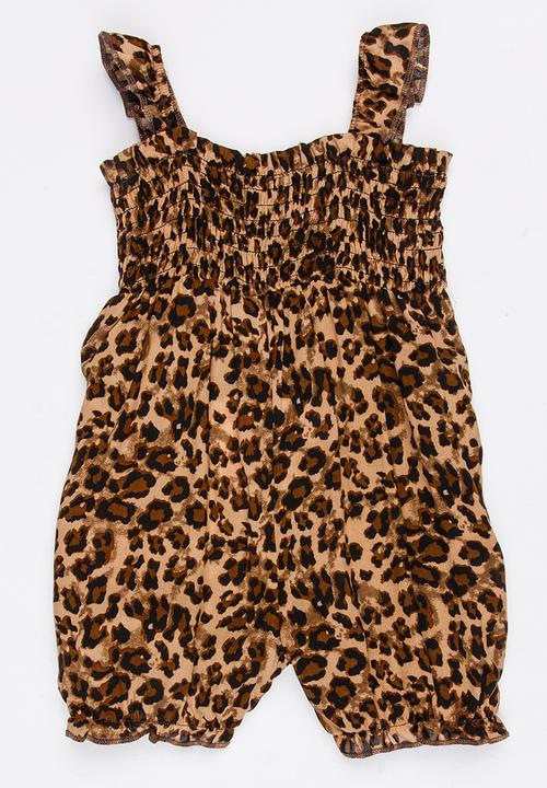 Eco Punk - Animal Print Romper Multi-colour