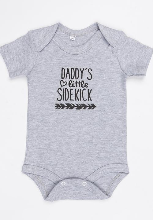 Funky Shop - Slogan Baby Grow Grey