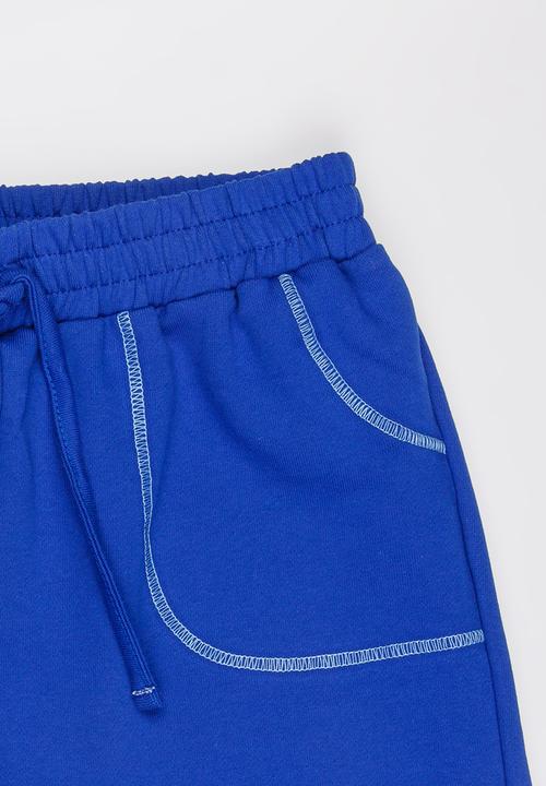 Rebel Republic - Knit Pull On Shorts Blue