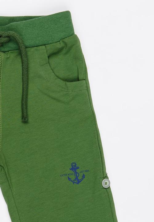 Pop Candy - Boys   Fleece Shorts Mid Green