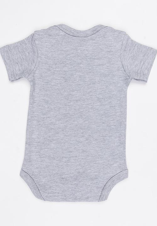 Funky Shop - Slogan Baby Grow Grey Melange