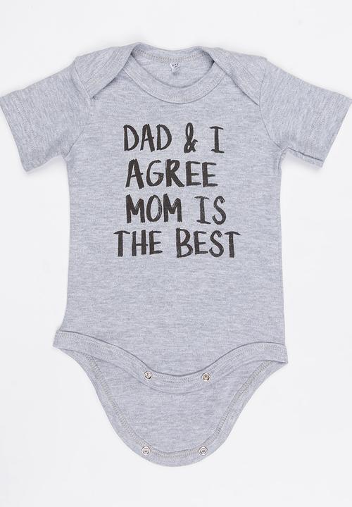 Funky Shop - Slogan Baby Grow Grey
