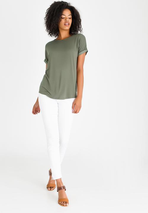 Kate Jordan - Satin Combo Top Green