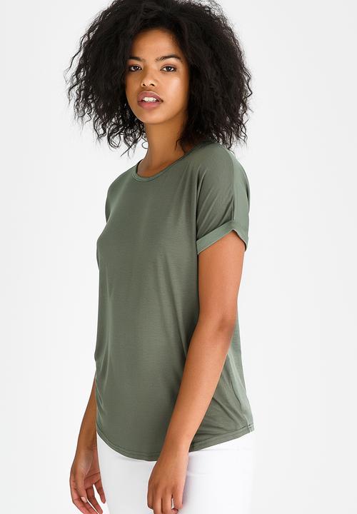 Kate Jordan - Satin Combo Top Green